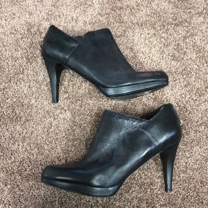 Stiletto black ankle boots